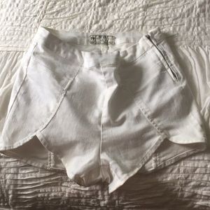 White free people shorts